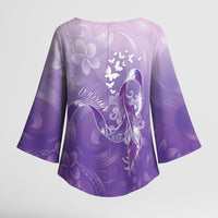 Lupus Awareness Month Kimono Sleeve Blouse Polynesian Style