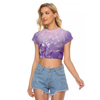 Lupus Awareness Month Raglan Cropped T Shirt Polynesian Style
