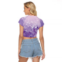 Lupus Awareness Month Raglan Cropped T Shirt Polynesian Style