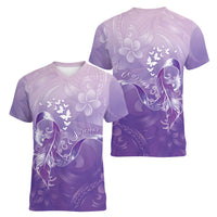 Lupus Awareness Month Women V-Neck T-Shirt Polynesian Style