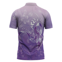 Lupus Awareness Month Zipper Polo Shirt Polynesian Style