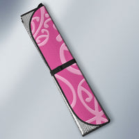 Personalised New Zealand Nurse Auto Sun Shade Maori Koru Pink Version