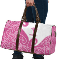 Personalised New Zealand Nurse Travel Bag Maori Koru Pink Version