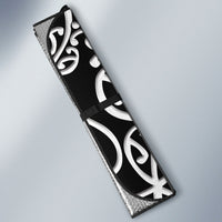 Personalised New Zealand Nurse Auto Sun Shade Maori Koru Black Version
