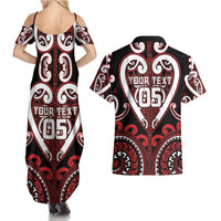 Custom Aotearoa Ngapuhi Couples Matching Summer Maxi Dress and Hawaiian Shirt Maori Tribal Pattern