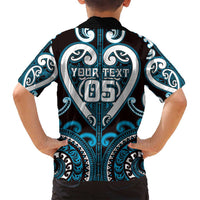 Custom Aotearoa Ngati Porou Family Matching Puletasi and Hawaiian Shirt Maori Tribal Pattern