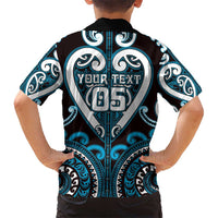 Custom Aotearoa Ngati Porou Kid Hawaiian Shirt Maori Tribal Pattern