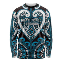 Custom Aotearoa Ngati Porou Long Sleeve Shirt Maori Tribal Pattern