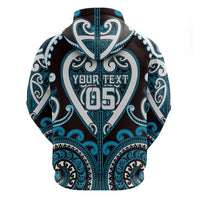 Custom Aotearoa Ngati Porou Zip Hoodie Maori Tribal Pattern