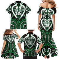 Custom Aotearoa Ngai Tahu Family Matching Mermaid Dress and Hawaiian Shirt Maori Tribal Pattern LT05 - Polynesian Pride