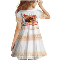 Hawaiian Volcano Lava Flow Family Matching Mermaid Dress and Hawaiian Shirt With Hawaiian Tapa Pattern LT05 - Polynesian Pride