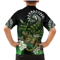 Aotearoa New Zealand Tuatara Family Matching Mermaid Dress and Hawaiian Shirt Maori Koru Art LT05 - Polynesian Pride