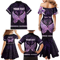 Personalised Alzheimer's Awareness Family Matching Mermaid Dress and Hawaiian Shirt You May Not Remember But I Will Never Forget LT05 - Polynesian Pride