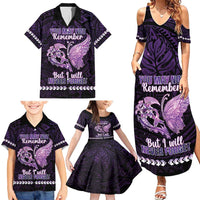 Personalised Alzheimer's Awareness Family Matching Summer Maxi Dress and Hawaiian Shirt You May Not Remember But I Will Never Forget LT05 - Polynesian Pride