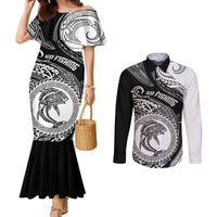 go-fishing-couples-matching-mermaid-dress-and-long-sleeve-button-shirts-polynesian-pattern