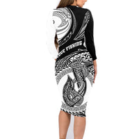 Go Fishing Family Matching Long Sleeve Bodycon Dress and Hawaiian Shirt Polynesian Pattern LT05 - Polynesian Pride