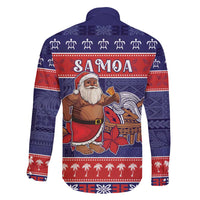 Samoa Christmas Family Matching Tank Maxi Dress and Hawaiian Shirt Samoan Santa Claus Manuia Le Kerisimasi LT05 - Polynesian Pride