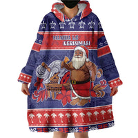 Samoa Christmas Wearable Blanket Hoodie Samoan Santa Claus Manuia Le Kerisimasi LT05 - Polynesian Pride