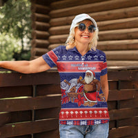 Samoa Christmas Women Polo Shirt Samoan Santa Claus Manuia Le Kerisimasi LT05 - Polynesian Pride