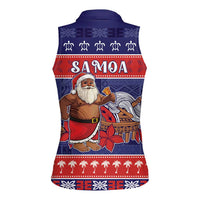 Samoa Christmas Women Sleeveless Polo Shirt Samoan Santa Claus Manuia Le Kerisimasi LT05 - Polynesian Pride