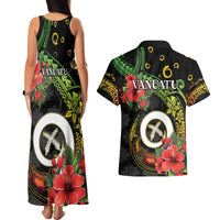 Love Vanuatu Christmas Couples Matching Tank Maxi Dress and Hawaiian Shirt God Yumi Polynesian Tribal Pattern LT05 - Polynesian Pride