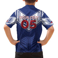 Super Toa Samoa Rugby Custom Family Matching Off The Shoulder Long Sleeve Dress and Hawaiian Shirt Warrior Spirit LT05 - Polynesian Pride