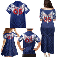 Super Toa Samoa Rugby Custom Family Matching Puletasi and Hawaiian Shirt Warrior Spirit LT05 - Polynesian Pride