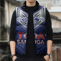 Super Toa Samoa Rugby Custom Sleeveless Puffer Jacket Warrior Spirit LT05
