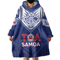 Super Toa Samoa Rugby Custom Wearable Blanket Hoodie Warrior Spirit LT05
