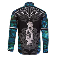 New Zealand Aotearoa Family Matching Puletasi and Hawaiian Shirt Maori Taniwha Paua Shell LT05 - Polynesian Pride