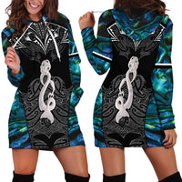 New Zealand Aotearoa Hoodie Dress Maori Taniwha Paua Shell LT05 - Polynesian Pride
