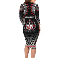 Personalised Samoa Black Saturday Family Matching Long Sleeve Bodycon Dress and Hawaiian Shirt Samoa For Samoans LT05 - Polynesian Pride