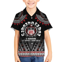 Personalised Samoa Black Saturday Family Matching Long Sleeve Bodycon Dress and Hawaiian Shirt Samoa For Samoans LT05 Son's Shirt Black - Polynesian Pride