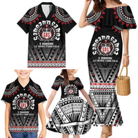 Personalised Samoa Black Saturday Family Matching Mermaid Dress and Hawaiian Shirt Samoa For Samoans LT05 - Polynesian Pride