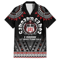 Personalised Samoa Black Saturday Family Matching Off The Shoulder Long Sleeve Dress and Hawaiian Shirt Samoa For Samoans LT05 Dad's Shirt - Short Sleeve Black - Polynesian Pride