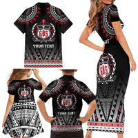 Personalised Samoa Black Saturday Family Matching Short Sleeve Bodycon Dress and Hawaiian Shirt Samoa For Samoans LT05 - Polynesian Pride