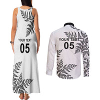 Custom New Zealand Football Couples Matching Tank Maxi Dress and Long Sleeve Button Shirt Aotearoa Pride LT05 - Polynesian Pride