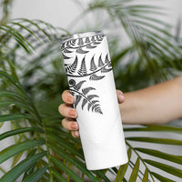 Custom New Zealand Football Skinny Tumbler Aotearoa Pride LT05 - Polynesian Pride