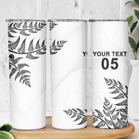 Custom New Zealand Football Skinny Tumbler Aotearoa Pride LT05 - Polynesian Pride