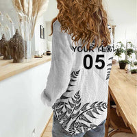 Custom New Zealand Football Women Casual Shirt Aotearoa Pride - Polynesian Pride