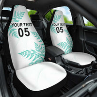 Custom New Zealand Football Car Seat Cover Aotearoa Pride Aqua Version - Polynesian Pride