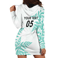 Custom New Zealand Football Hoodie Dress Aotearoa Pride Aqua Version LT05 - Polynesian Pride