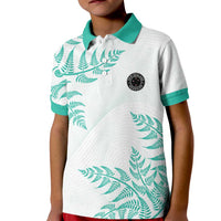 Custom New Zealand Football Kid Polo Shirt Aotearoa Pride Aqua Version LT05 Kid Aqua - Polynesian Pride