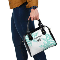 Custom New Zealand Football Shoulder Handbag Aotearoa Pride Aqua Version - Polynesian Pride
