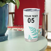 Custom New Zealand Football Tumbler Cup Aotearoa Pride Aqua Version - Polynesian Pride