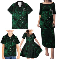 Custom New Zealand Fishing Family Matching Puletasi and Hawaiian Shirt Maori Tribal Pattern LT05 - Polynesian Pride
