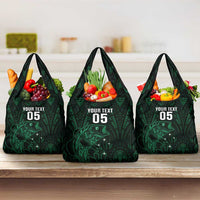Custom New Zealand Fishing Grocery Bag Maori Tribal Pattern - Polynesian Pride