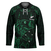Custom New Zealand Fishing Hockey Jersey Maori Tribal Pattern - Polynesian Pride
