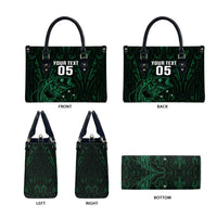 Custom New Zealand Fishing Leather Bag Maori Tribal Pattern - Polynesian Pride