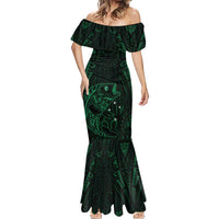 Custom New Zealand Fishing Mermaid Dress Maori Tribal Pattern LT05 - Polynesian Pride